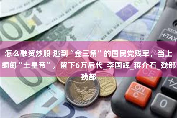 怎么融资炒股 逃到“金三角”的国民党残军，当上缅甸“土皇帝”，留下6万后代_李国辉_蒋介石_残部
