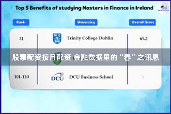 股票配资按月配资 金融数据里的“春”之讯息