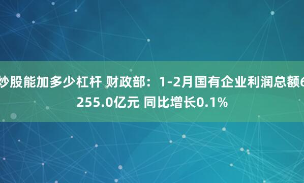 炒股能加多少杠杆 财政部：1-2月国有企业利润总额6255.0亿元 同比增长0.1%